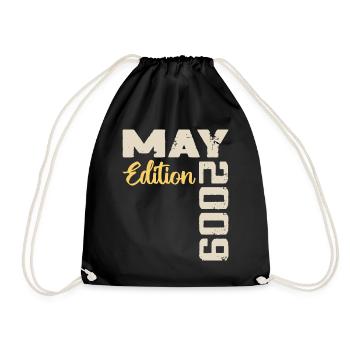 May 2009 Birthday May 2009 Gift May 2009 May - Drawstring Bag - black - Front