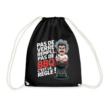 BBQ Apéro Cadeau Barbecue Humour - Sac de sport léger - noir - Devant