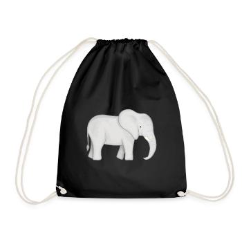 Elephant Baby - Drawstring Bag - black - Front