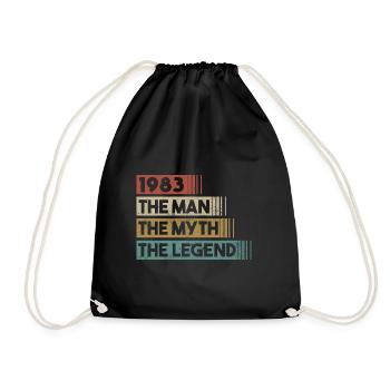Anniversaire Né en 1983 Homme Mythe Légende - Sac de sport léger - noir - Devant