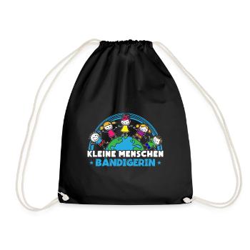 Erzieherin kleine Menschen Bändigerin Kita - Turnbeutel - Schwarz - Vorne