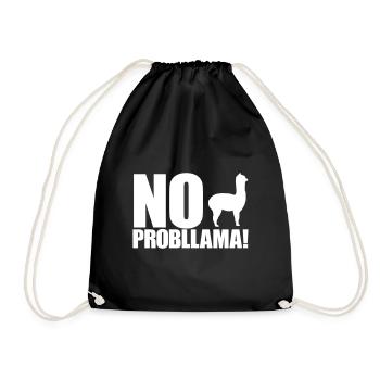Cool Alpaca No Prob Llama Meme Fun Dire - Sac de sport léger - noir - Devant