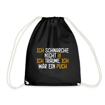 Schnarche Nicht Ich Träume Mofa s51 Puch Maxi - Turnbeutel - Schwarz - Vorne