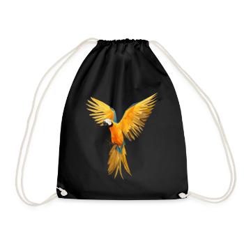 Perroquet low poly - Sac de sport léger - noir - Devant