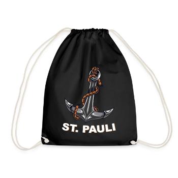 St. Pauli | anchor - Drawstring Bag - black - Front