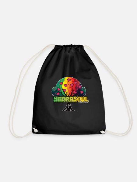 Ygdrasoul,Ygi,Yggdrasil FullMopet, Algis - Drawstring Bag - black