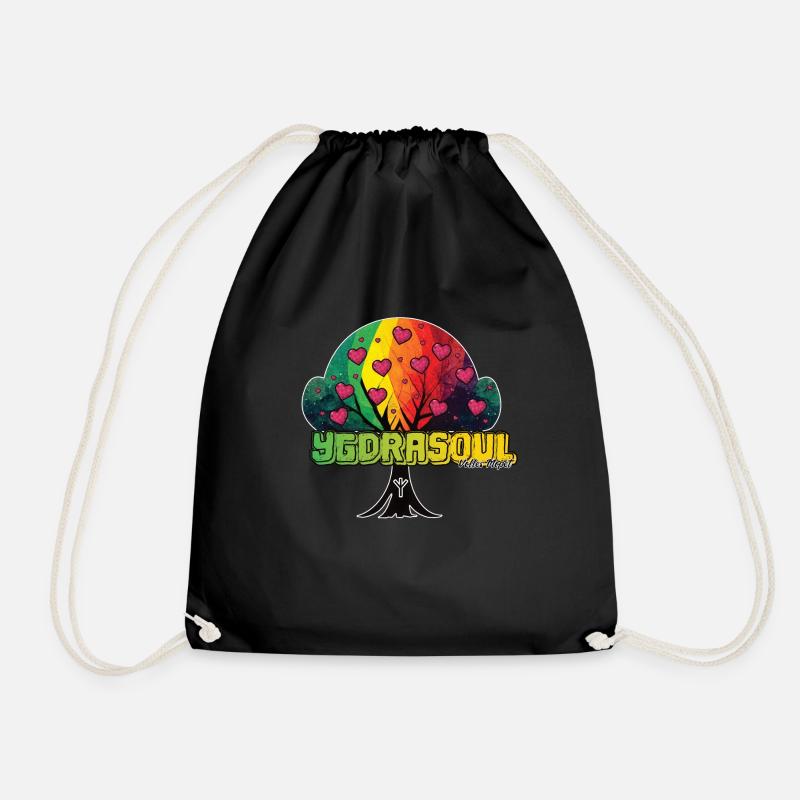 Ygdrasoul,Ygi,Yggdrasil FullMopet, Algis - Drawstring Bag - black