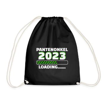 Patenonkel 2023 Loading Taufpate - Turnbeutel - Schwarz - Vorne