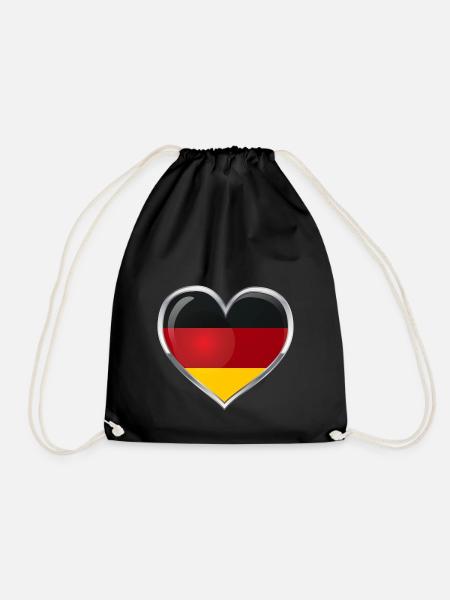 Fan Deutschland - Turnbeutel - Schwarz