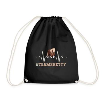 Team Shetty Herzschlag Shetland Pony reiten - Turnbeutel - Schwarz - Vorne