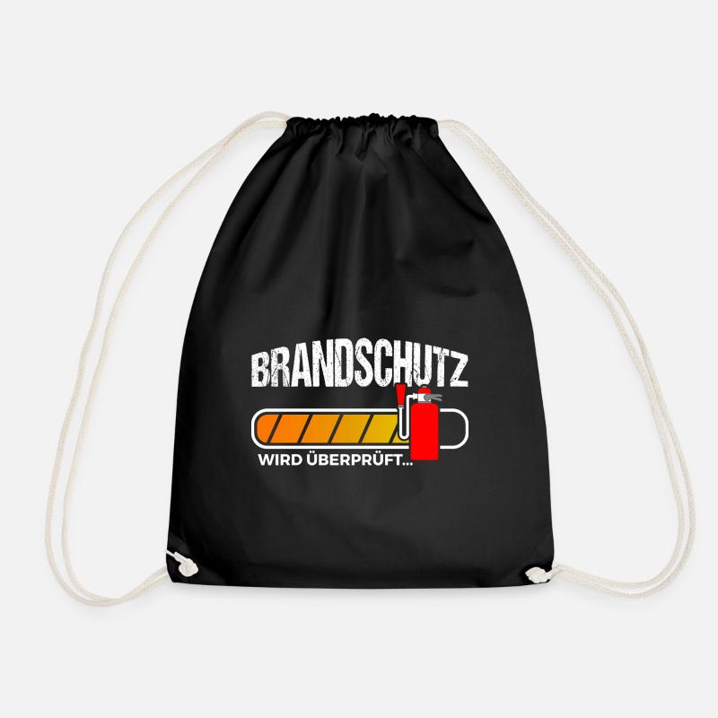 Brandschutz überprüft Brandschutzbeauftragter - Turnbeutel - Schwarz