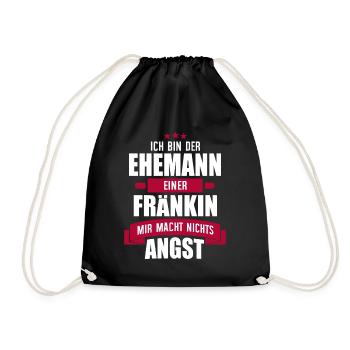 EHEMANN EINER FRÄNKIN - FRANKEN - EHE - GESCHENK - Turnbeutel - Schwarz - Vorne