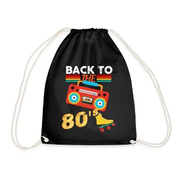 Love musique Back to the 80's Années 80 1980 - Sac de sport léger - noir - Devant