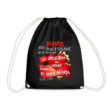 Granny the Most Beautiful Gift - Drawstring Bag - black - Front