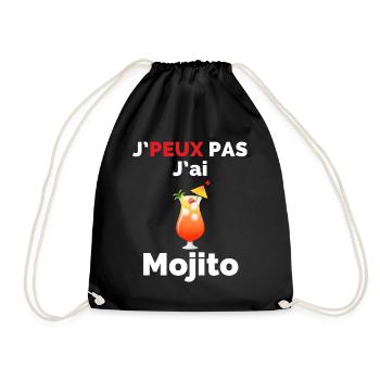 Ich kann keinen Mojito haben - Turnbeutel - Schwarz - Vorne