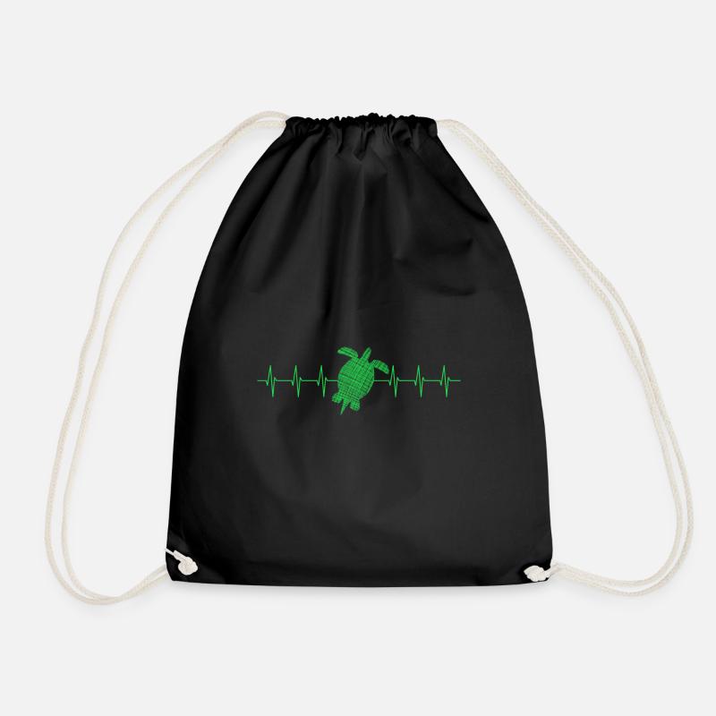 Turtle turtle heartbeat - Turnbeutel - Schwarz