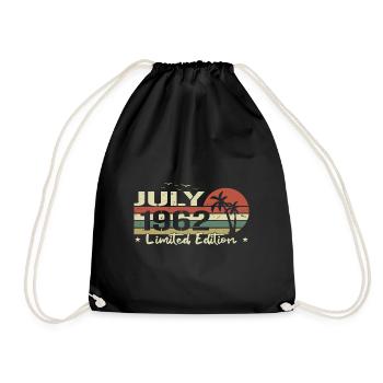 July 62nd Anniversary Born 1962 Vibe Vintage - Drawstring Bag - black - Front