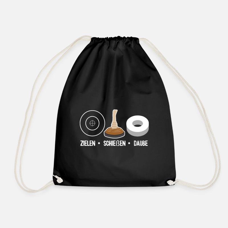 Eisstockschießen Daube Stockschießen Eisstock - Turnbeutel - Schwarz