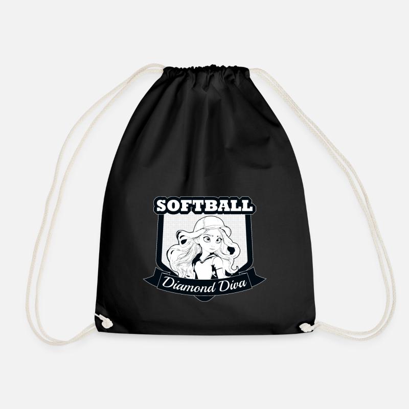 Diamond Diva - Drawstring Bag - black