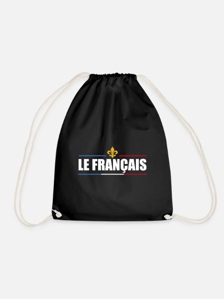 Le français | Fleur de Lys | Cadeau patriote - Sac de sport léger - noir