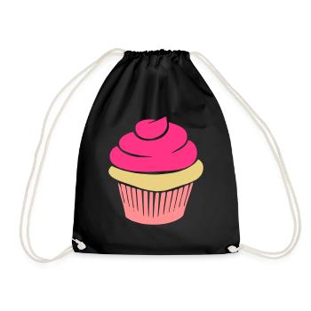 cupcake - Turnbeutel - Schwarz - Vorne
