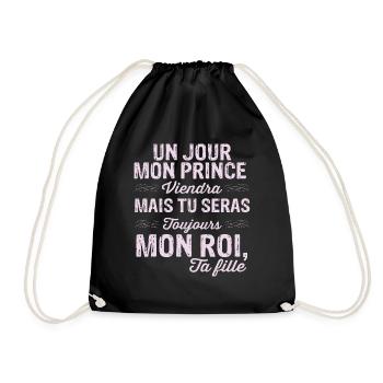"Mon ROI" - Sac de sport léger - noir - Devant