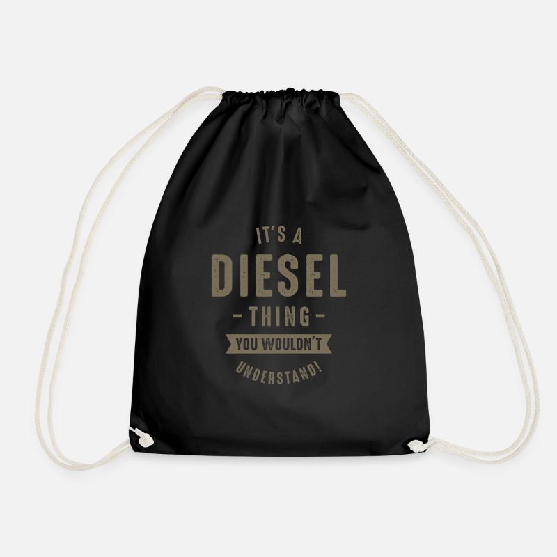 Diesel - Drawstring Bag - black