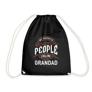 My Favorite People Call Me Grandad - Drawstring Bag - black - Front