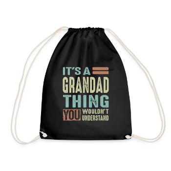 Grandad Thing - Drawstring Bag - black - Front