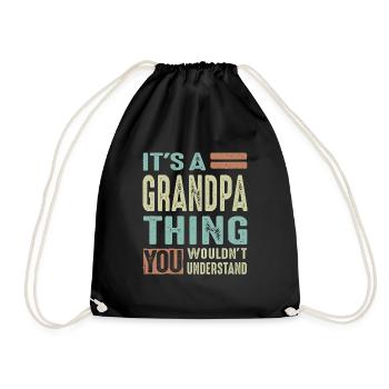 Grandpa Thing - Drawstring Bag - black - Front