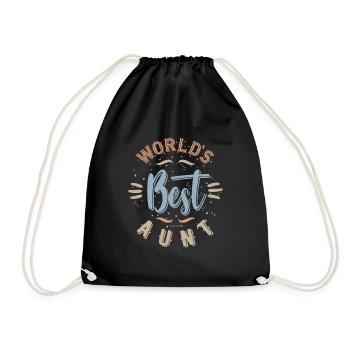 World's Best Aunt - Drawstring Bag - black - Front