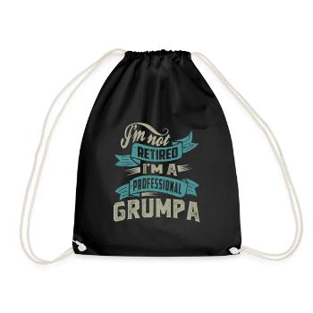 Professional Grumpa - Drawstring Bag - black - Front