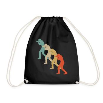Appareil-photo de photographe de photographie de style vintage rétro - Sac de sport léger - noir - Devant