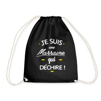 Un marraine qui déchire ! - Sac de sport léger - noir - Devant