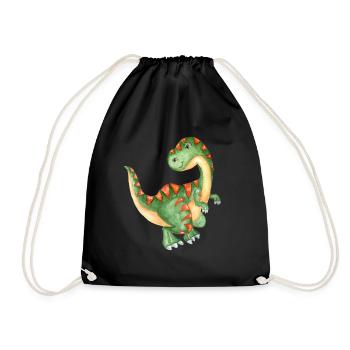 Cadeau enfant dinosaure dinosaure - Sac de sport léger - noir - Devant