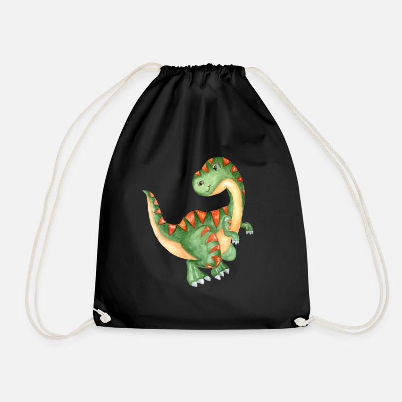 Dinosaurier Dino Kinder Geschenk - Turnbeutel - Schwarz