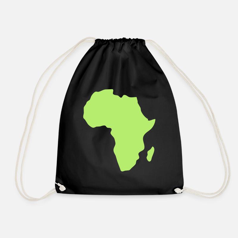 Africa - Drawstring Bag - black
