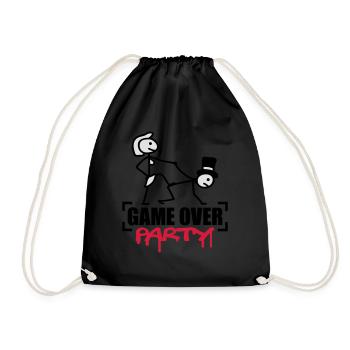 Game Over Party - Drawstring Bag - black - Front