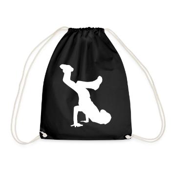 Breakdance 3D cadeau pour les enfants B-Boy Hip Hop Dancing - Sac de sport léger - noir - Devant