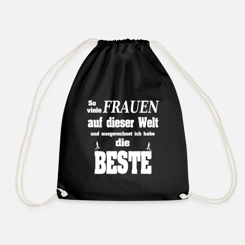 Beste Frau der Welt Geschenkidee - Turnbeutel - Schwarz