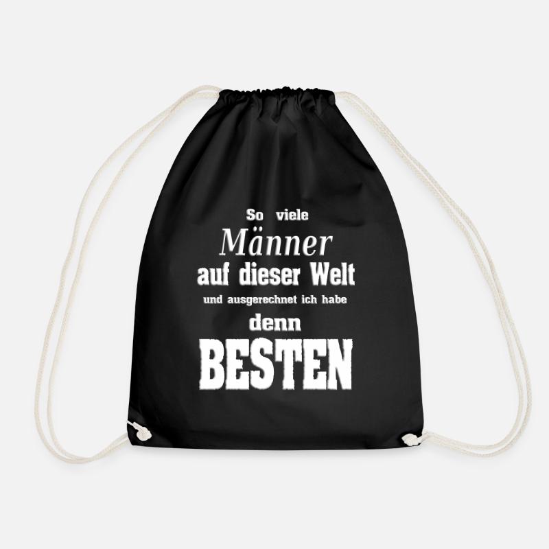 Der Beste Mann der Welt Geschenkidee - Turnbeutel - Schwarz