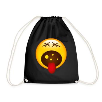 Smiley Screaming - Drawstring Bag - black - Front