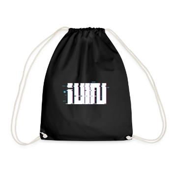 Gidle logo glitch - Drawstring Bag - black - Front