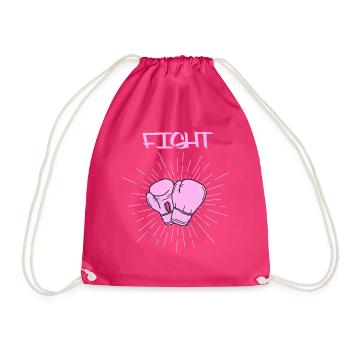 BOXING - Drawstring Bag - fuchsia - Front