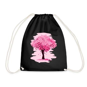 Sakura Tree - Turnbeutel - Schwarz - Vorne