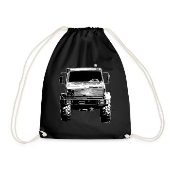 Unimog, commercial vehicle, truck, Unimog 406, tractor - Drawstring Bag - black - Front