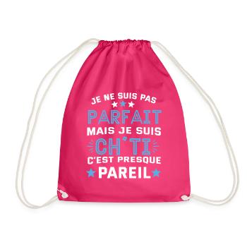 Je ne suis pas parfait mais je suis chti cadeau - Sac de sport léger - fuchsia - Devant
