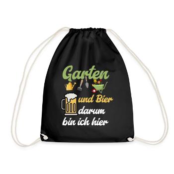garten und bier - Turnbeutel - Schwarz - Vorne