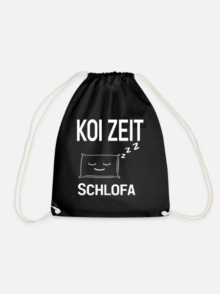 Koizeit Geschenk Schlafmütze - Turnbeutel - Schwarz