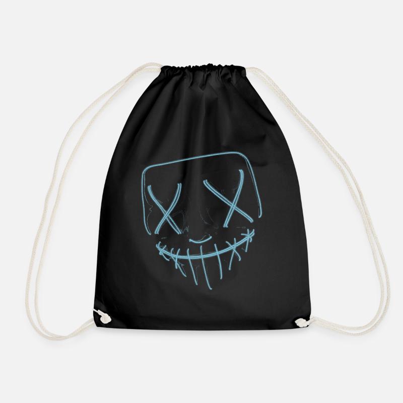 Neon Maske Blau - Turnbeutel - Schwarz